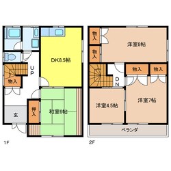 馬場貸家の物件間取画像